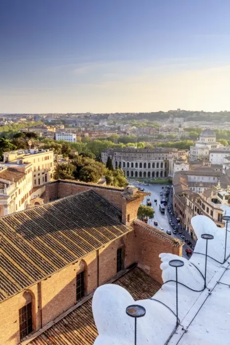 Framed Print : Rome, view at sunset