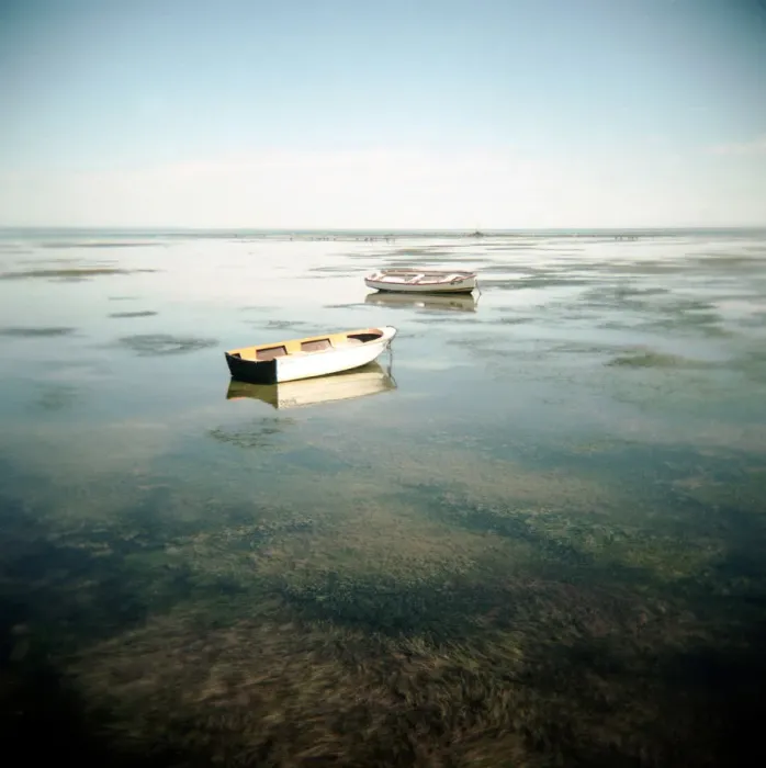 Framed Print : boats. Two rowboats on Port Phillip Bay Framed Print : boats. Two rowboats on Port Phillip Bay