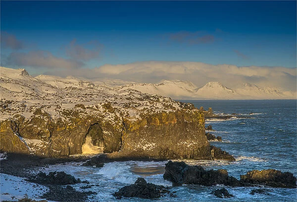 Rugged coastline at Arnarstapi, Snaefellness, Iceland