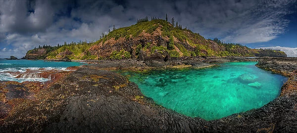 Rugged coastline at the Chord, Norfolk Island, Australia, Southern South Pacific