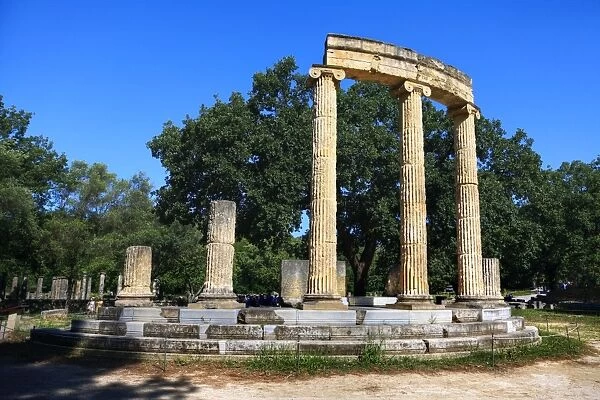 The Ruins of The Philippeion at Olympia, Greece