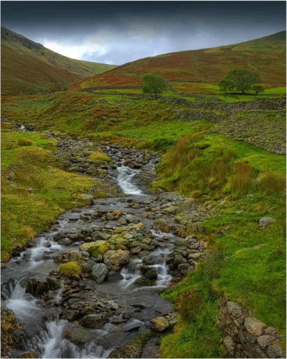Framed Print : A running brook in the Lake district, Cumbria, north west England, United kingdom