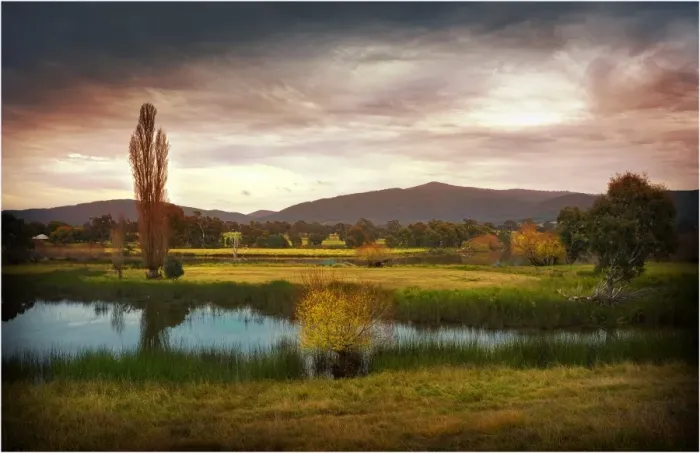 Framed Print : Rural farmland at Nillahcootie, Victoria, Australia Framed Print : Rural farmland at Nillahcootie, Victoria, Australia