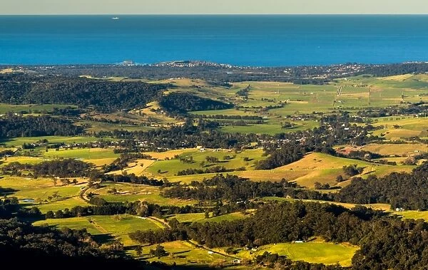 Rural landscape of New South Wales. View from Saddleback Mountain Lookout