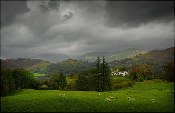 A rural scene in the Lake district, Cumbria, north west England, United kingdom