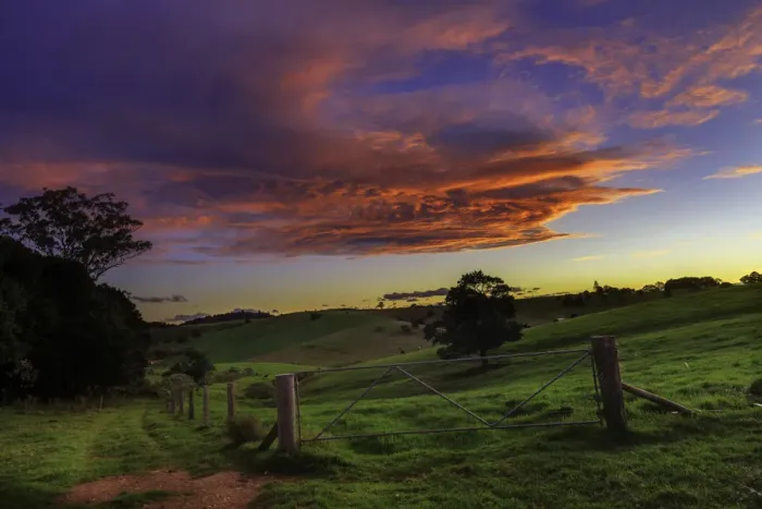 Framed Print : Rural sunset