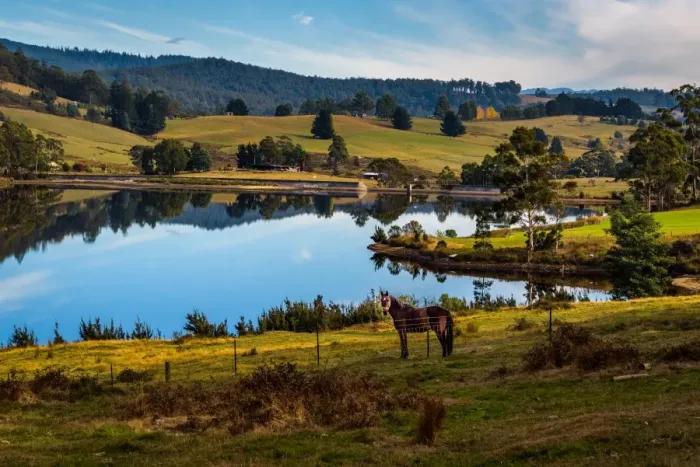 Framed Print : Rural Tasmania at Huon Valley Framed Print : Rural Tasmania at Huon Valley