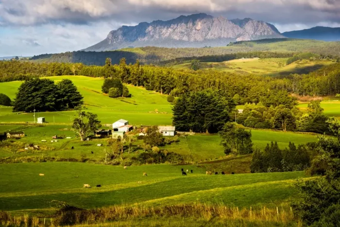 Framed Print : Rural Tasmania and Mount Roland Framed Print : Rural Tasmania and Mount Roland
