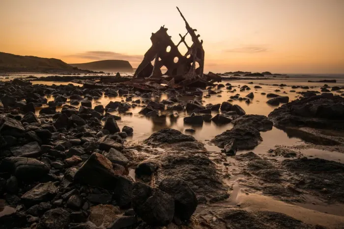 Framed Print : S. S. Speke Shipwreck at Phillip Island, Australia