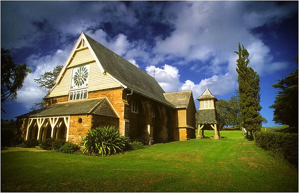 Saint Barnabas Chapel, a historic stone built Church on Norfolk Island