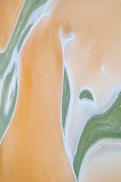 Salt textures and patterns as seen from directly above, Lake Dumbleyung, Australia