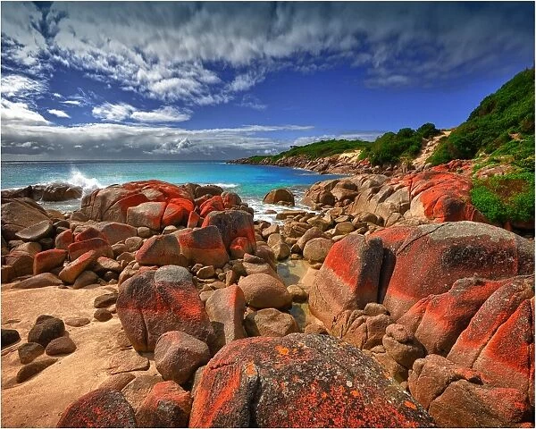 Sand blow Point, east coastline of King Island Bass Strait, Tasmania, Australia