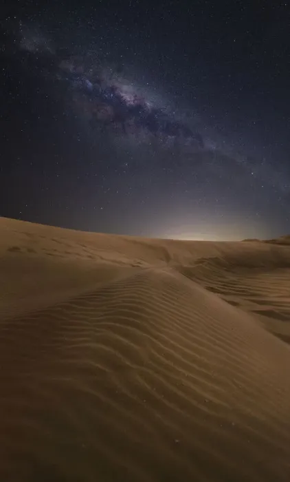 Framed Print : Sand dunes with stars and milkyway above Framed Print : Sand dunes with stars and milkyway above