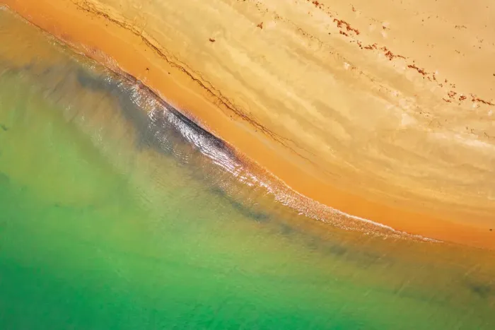 Framed Print : Sand and water