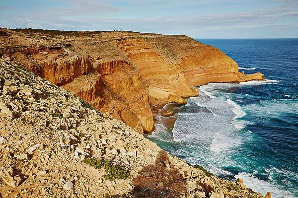 Sandstone cliffs. Eyre Peninsula. Australia
