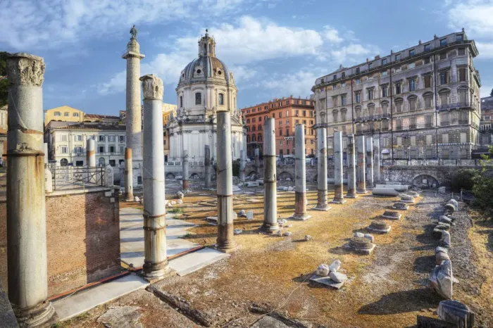 Framed Print : Santa Maria di Loreto & Trajans Column Rome Italy Framed Print : Santa Maria di Loreto & Trajans Column Rome Italy