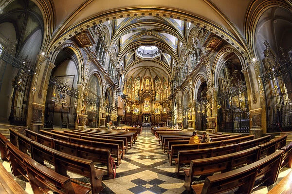 Santa Maria De Montserrat Abbey, Monistrol de Montserrat, Catalonia, Spain