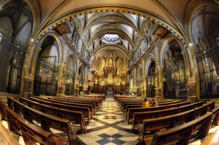 Framed Print : Santa Maria De Montserrat Abbey, Monistrol de Montserrat, Catalonia, Spain Framed Print : Santa Maria De Montserrat Abbey, Monistrol de Montserrat, Catalonia, Spain