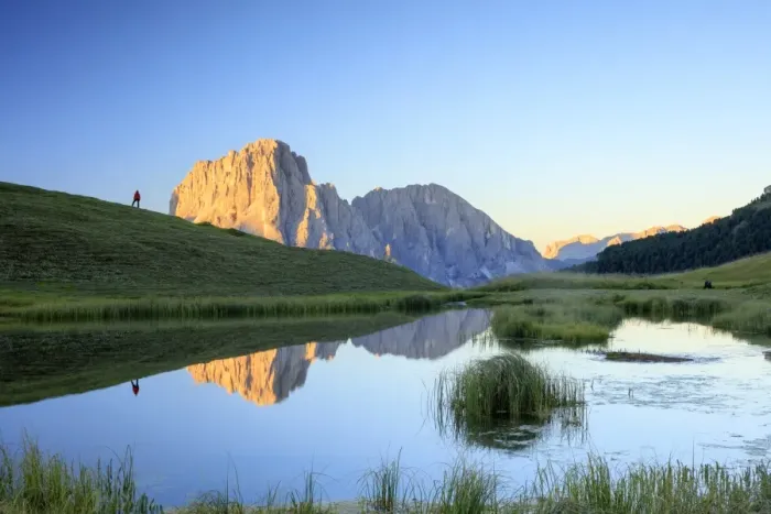 Framed Print : Sassolungo at dawn