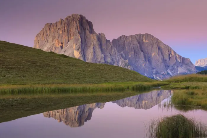 Framed Print : Sassolungo at dawn