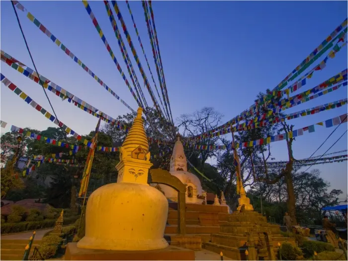 Framed Print : Sawyambunath temple at dawn, Kathmandu valley, Nepal Framed Print : Sawyambunath temple at dawn, Kathmandu valley, Nepal