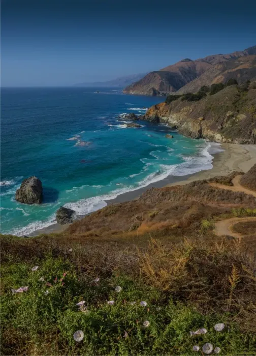 Framed Print : A scene from the Cabrillo highway, California, United States