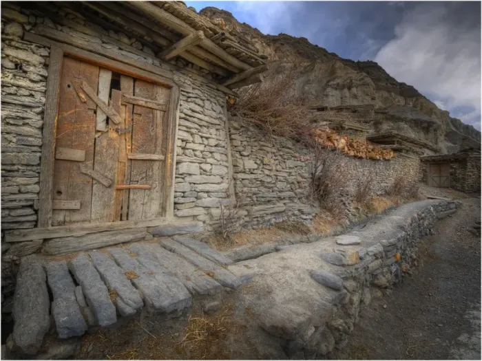 Framed Print : A scene in Kagbeni, Mustang, Annapurna region, Himalayas, Nepal