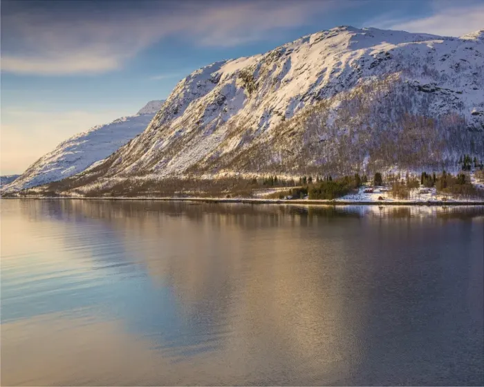 Framed Print : Scenic view in the Fiskefjorden region during winter-time, Arctic circle of Norway Framed Print : Scenic view in the Fiskefjorden region during winter-time, Arctic circle of Norway