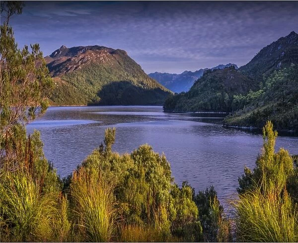 Scenic view of Lake Pedder in the south west wilderness of Tasmania, Australia