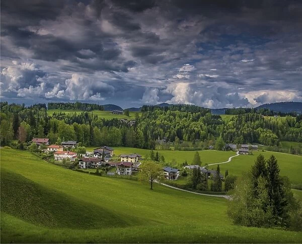 Scenic views around the alpine area of St. Gilgen, a village by the Wolfgangsee in the Austrian state of Salzburg Austria