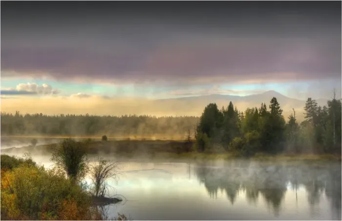 Framed Print : The scenically beautiful Grand Teton Mountain range from Oxbow bend turnout, Grand Teton National Park, Wyoming, USA