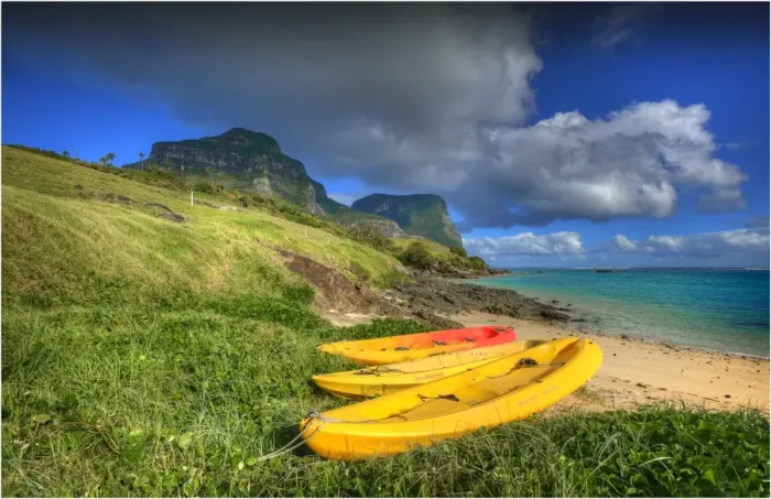 Framed Print : Scenically beautiful and a world heritage designated location, Lord Howe Island lies between the South Pacific ocean and the Tasman sea off the coast of New South Wales, Australia