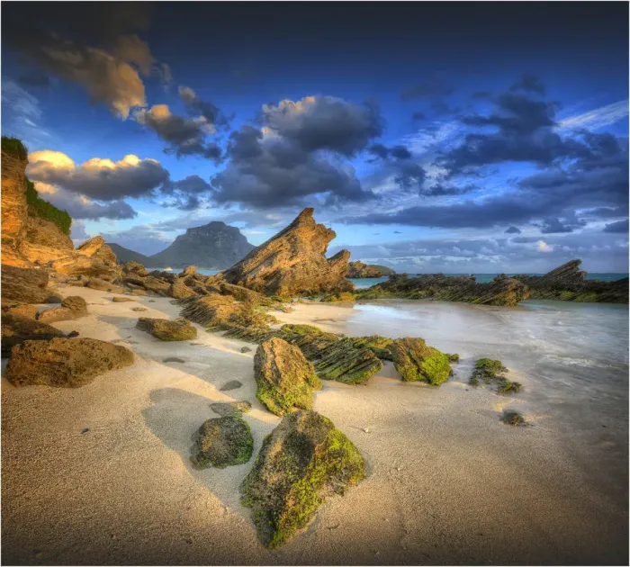 Framed Print : Scenically beautiful and a world heritage designated location, Lord Howe Island lies between the South Pacific ocean and the Tasman sea off the coast of New South Wales, Australia Framed Print : Scenically beautiful and a world heritage designated location, Lord Howe Island lies between the South Pacific ocean and the Tasman sea off the coast of New South Wales, Australia