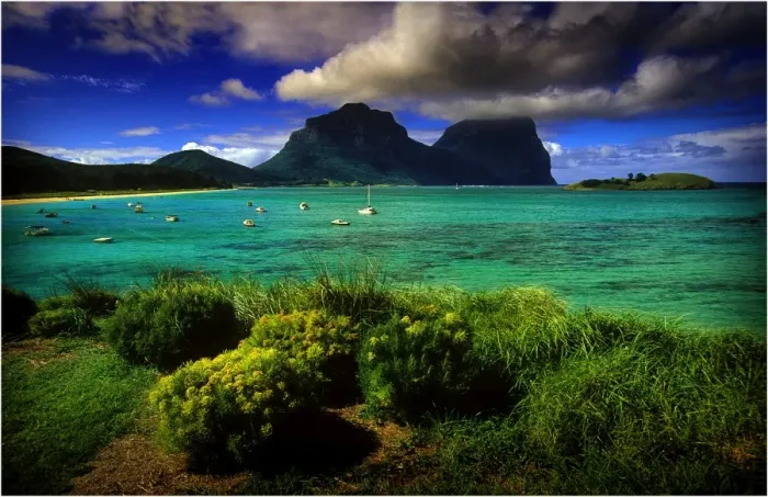 Framed Print : Scenically beautiful and a world heritage designated location, Lord Howe Island lies between the South Pacific ocean and the Tasman sea off the coast of New South Wales, Australia Framed Print : Scenically beautiful and a world heritage designated location, Lord Howe Island lies between the South Pacific ocean and the Tasman sea off the coast of New South Wales, Australia