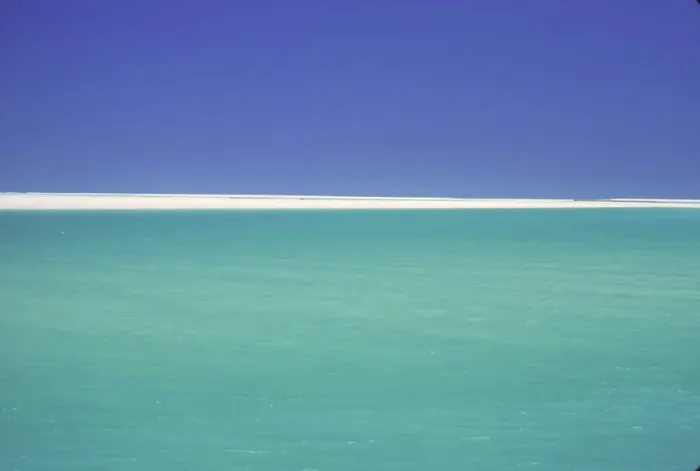 Framed Print : sea, sand and sky, willies creek, broome, west australia