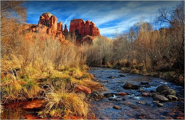 Sedona and the view to Courthouse rock, Arizona, south western United States of America