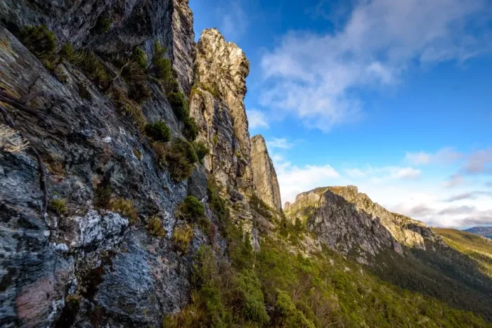 Framed Print : Sharlands and Philps peaks in Franklin-Gordon Wild Rivers National Park, Tasmania