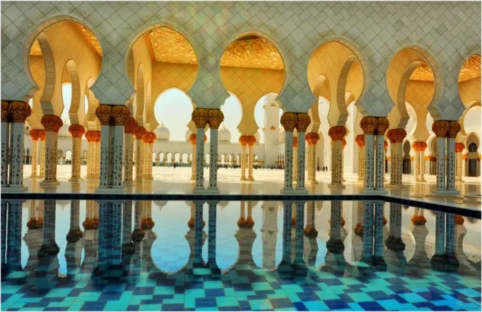 Framed Print : Sheikh Zayed mosque Abu Dhabi United Arab Emirates