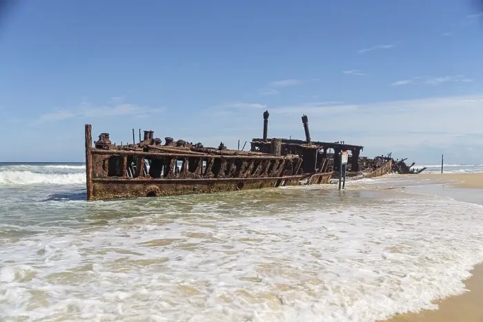 Framed Print : The shipwreck S.S. Maheno on Fraser Island in Queensland, Australia, Oceania Framed Print : The shipwreck S.S. Maheno on Fraser Island in Queensland, Australia, Oceania
