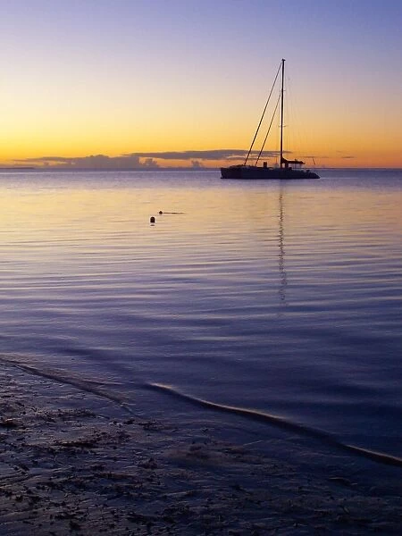 Shotover. Sunset on the Shotover catamaran at Monkey Mia, Western Australia