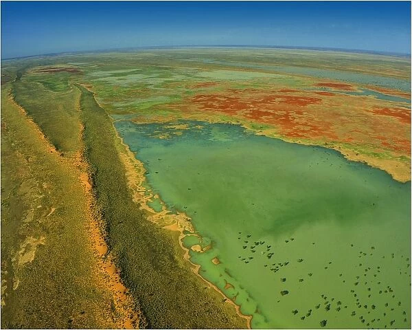 Simpson desert in flood, outback Queensland, Australia