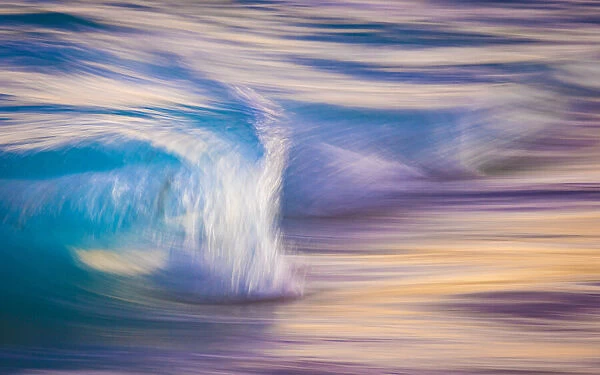 A single slow shutter photograph of a wave