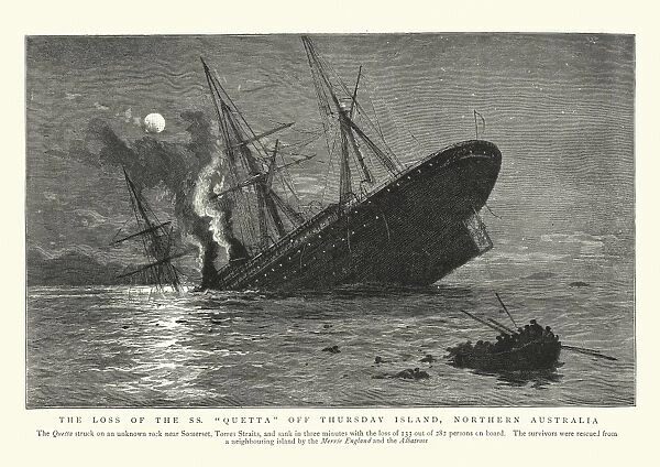 Sinking of the RMS Quetta, 1890