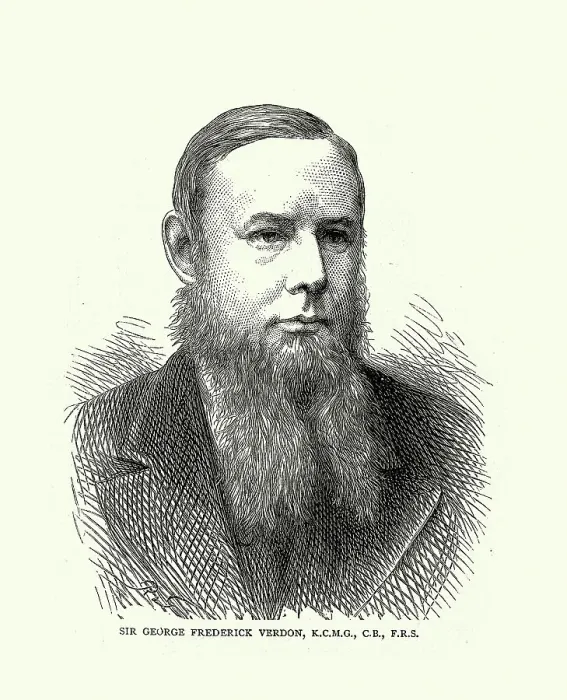 Framed Print : Sir George Frederic Verdon, an Australian politician and public figure, 1870s, Victorian