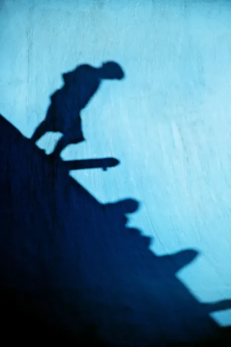 Framed Print : Skateboarder Shadow, Bondi Skate Park Framed Print : Skateboarder Shadow, Bondi Skate Park
