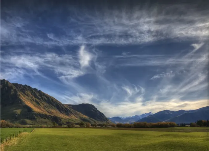 Framed Print : Skies over the Kingston area in the South Island of New Zealand