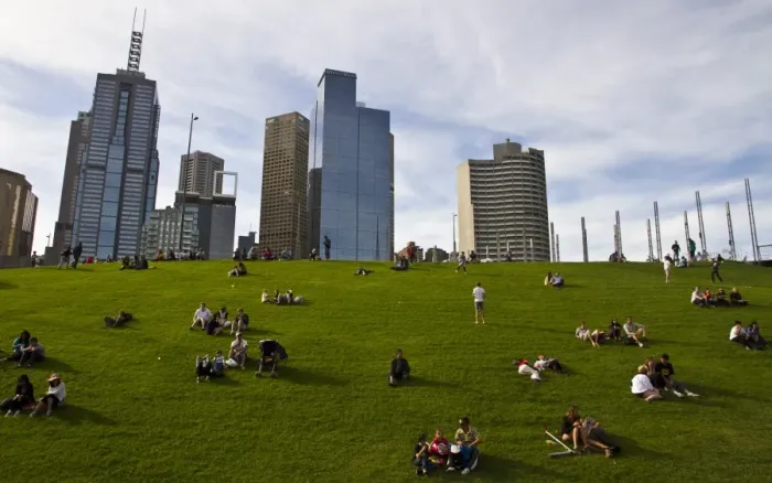 Framed Print : Sky line from Birrarung Marr Framed Print : Sky line from Birrarung Marr