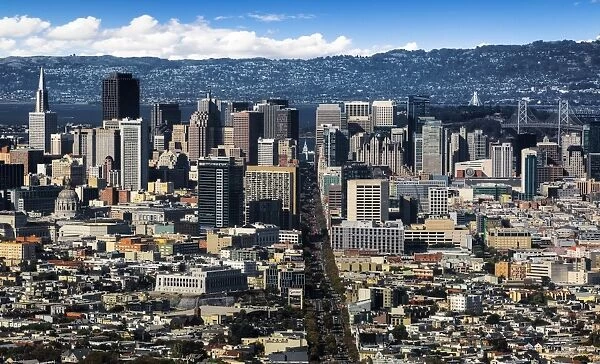 Skyline Of Downtown San Francisco From Twin Peaks, California, United States, North America
