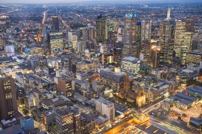 Framed Print : Skyline view of Melbourne, Australia