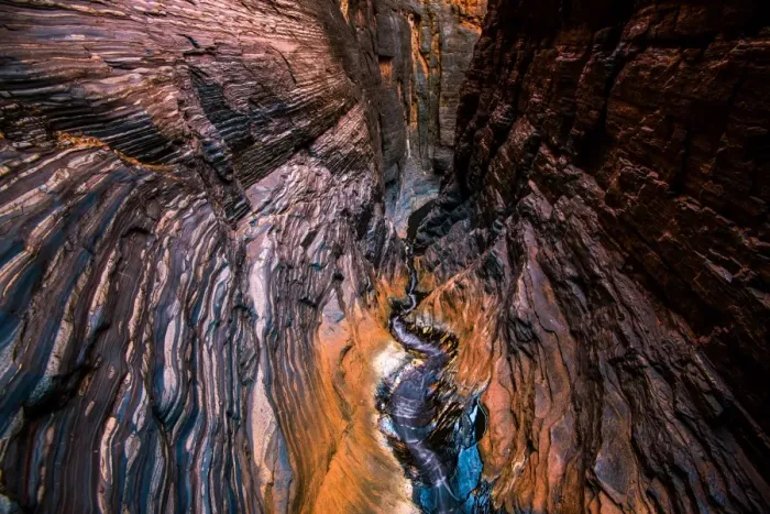 Framed Print : Slot Canyon at Karijini National Park